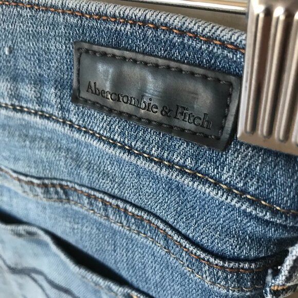 Abercrombie & Fitch Shorts Womens Size 25 Denim Distressed Cotton Blend Cut Off - Picture 6 of 14